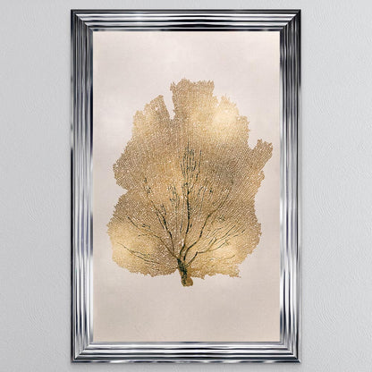 Gold Leaf 2 with Gold Foil Framed Wall Art
