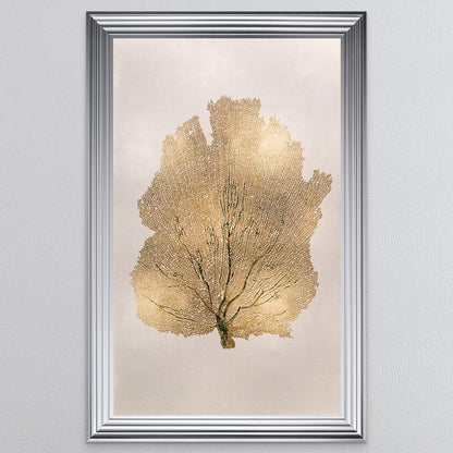 Gold Leaf 2 with Gold Foil Framed Wall Art