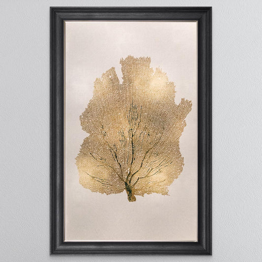 Gold Leaf 2 with Gold Foil Framed Wall Art