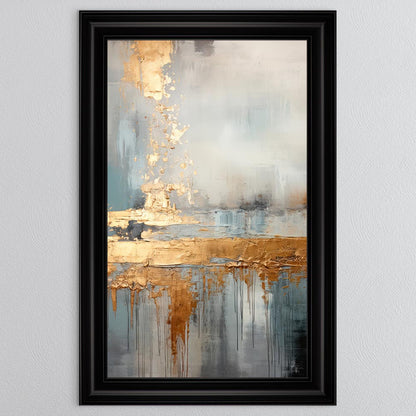 Golden Shimmer Framed Wall Art