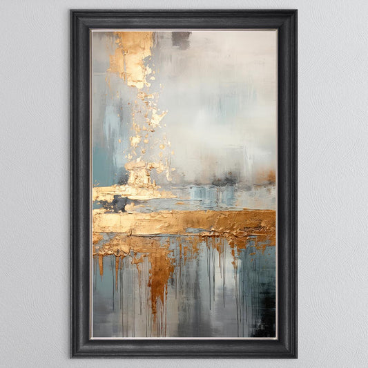 Golden Shimmer Framed Wall Art