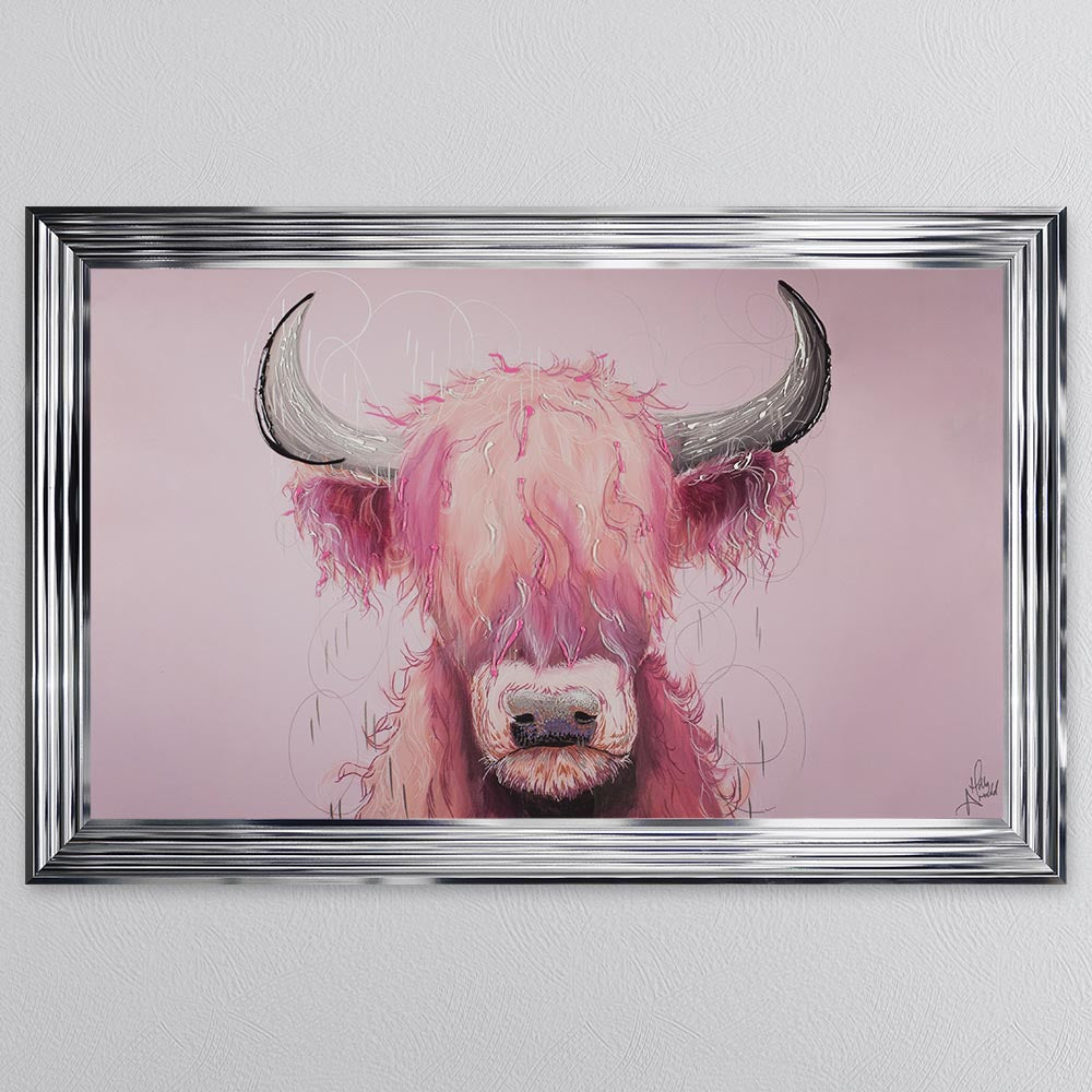 Candy Floss Cow Framed Wall Art
