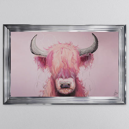 Candy Floss Cow Framed Wall Art