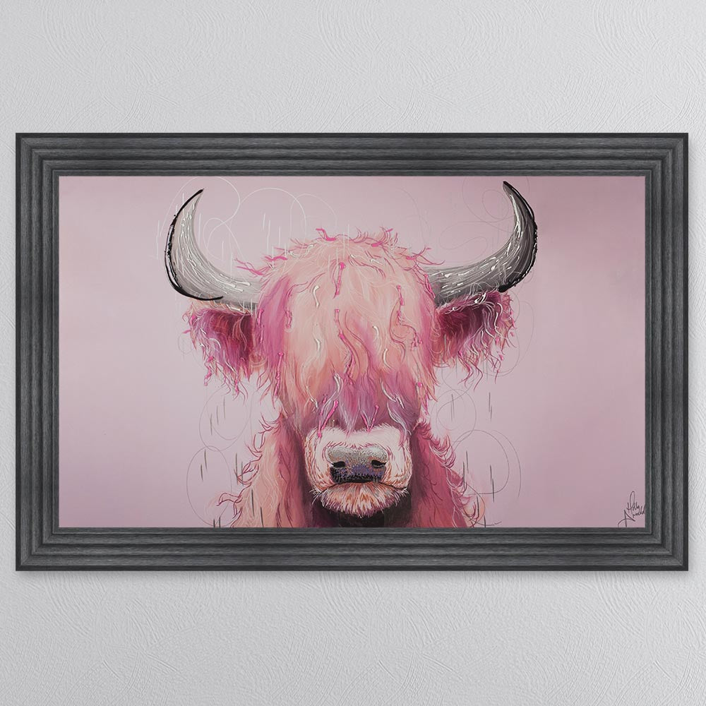 Candy Floss Cow Framed Wall Art