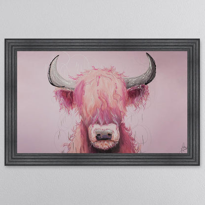 Candy Floss Cow Framed Wall Art