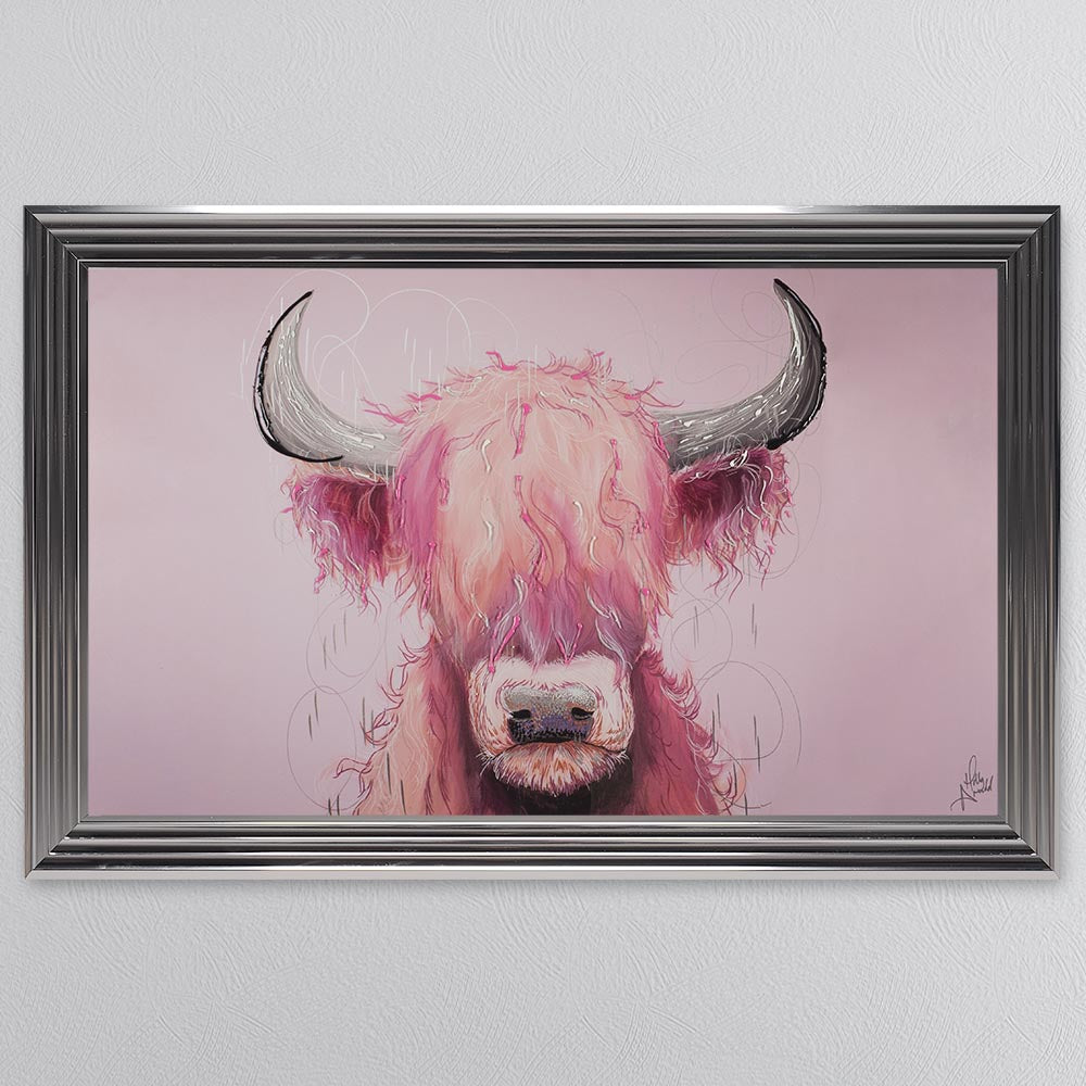 Candy Floss Cow Framed Wall Art