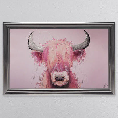 Candy Floss Cow Framed Wall Art