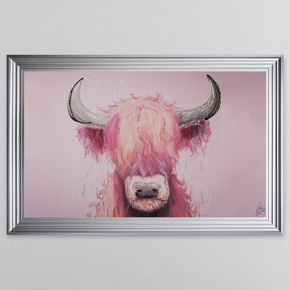 Candy Floss Cow Framed Wall Art