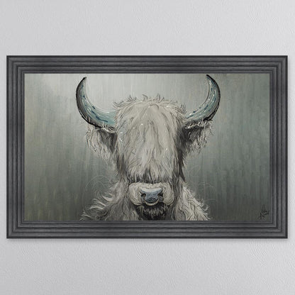 Sterling Silver Cow Framed Wall Art