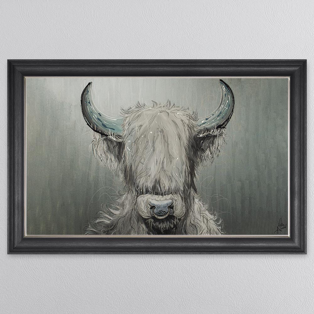 Sterling Silver Cow Framed Wall Art