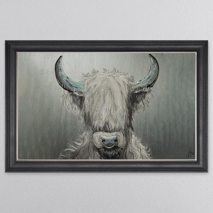 Sterling Silver Cow Framed Wall Art