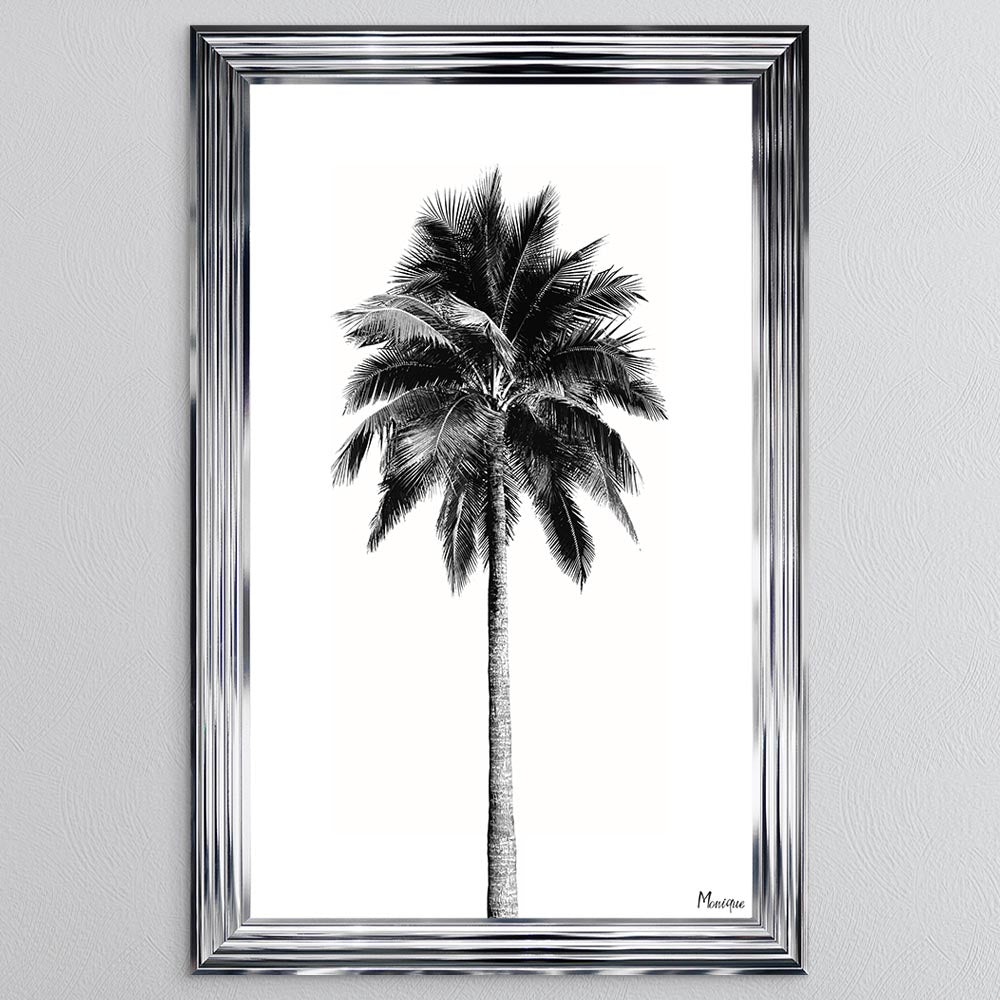 Black And White Palm Trees 1 Framed Wall Art
