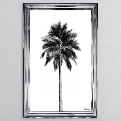 Black And White Palm Trees 1 Framed Wall Art