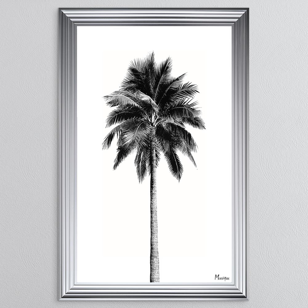 Black And White Palm Trees 1 Framed Wall Art
