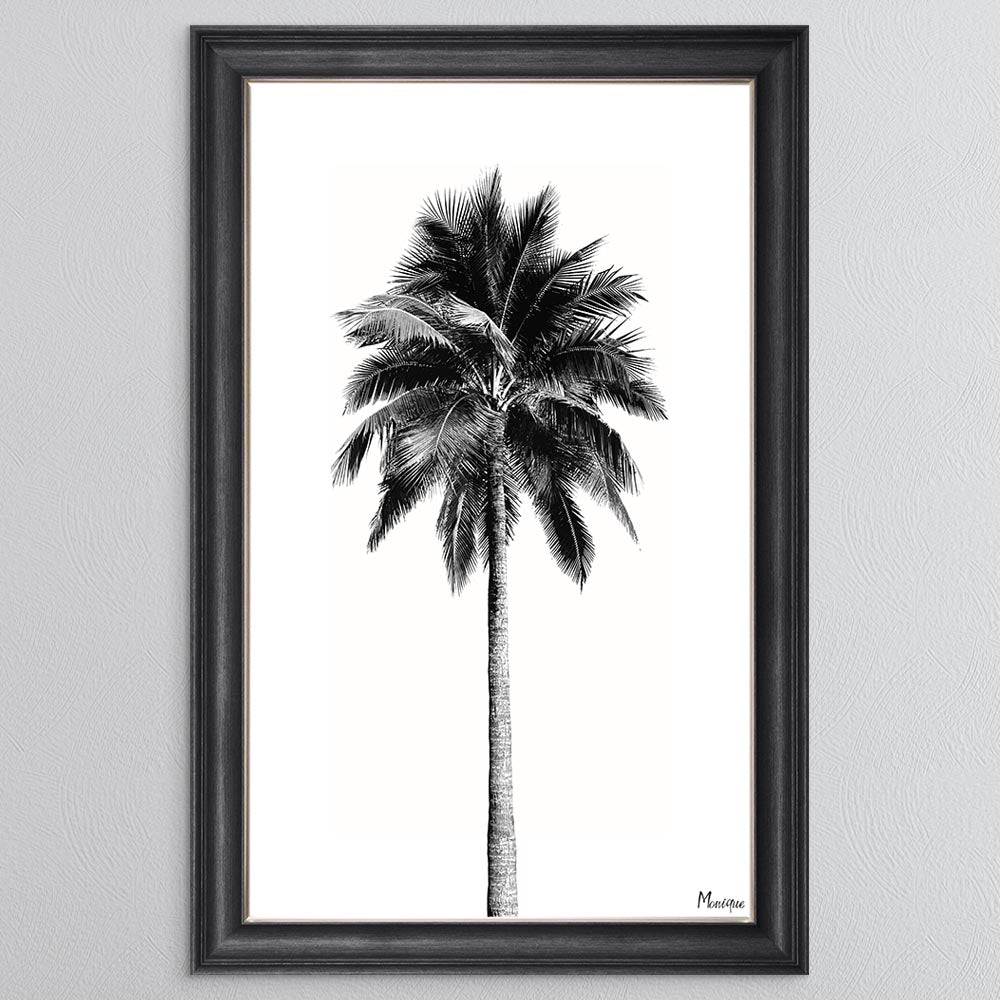 Black And White Palm Trees 1 Framed Wall Art