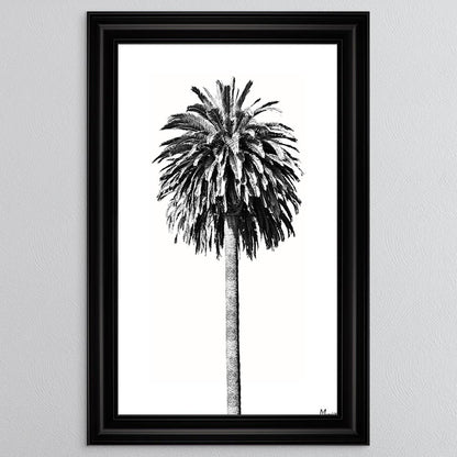 Black And White Palm Trees 2 Framed Wall Art