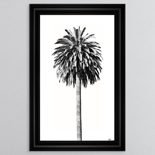 Black And White Palm Trees 2 Framed Wall Art