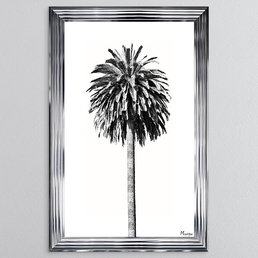 Black And White Palm Trees 2 Framed Wall Art