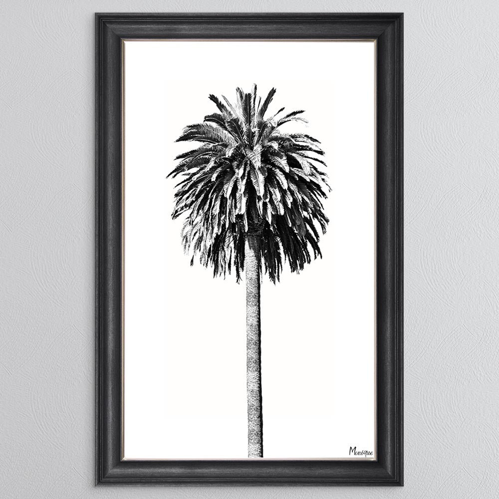 Black And White Palm Trees 2 Framed Wall Art