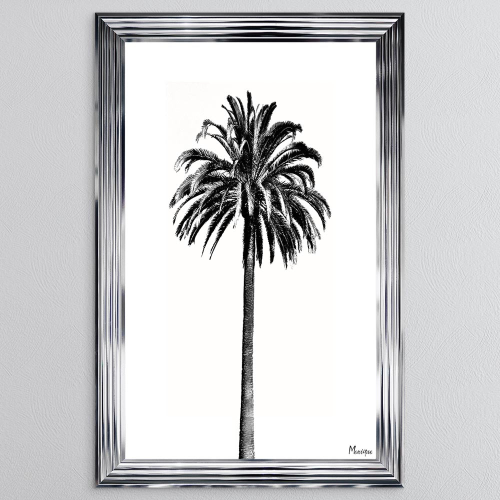 Black And White Palm Trees 3 Framed Wall Art