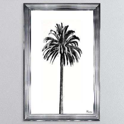 Black And White Palm Trees 3 Framed Wall Art