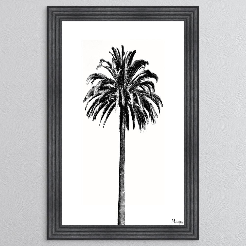 Black And White Palm Trees 3 Framed Wall Art