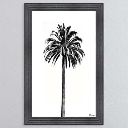 Black And White Palm Trees 3 Framed Wall Art