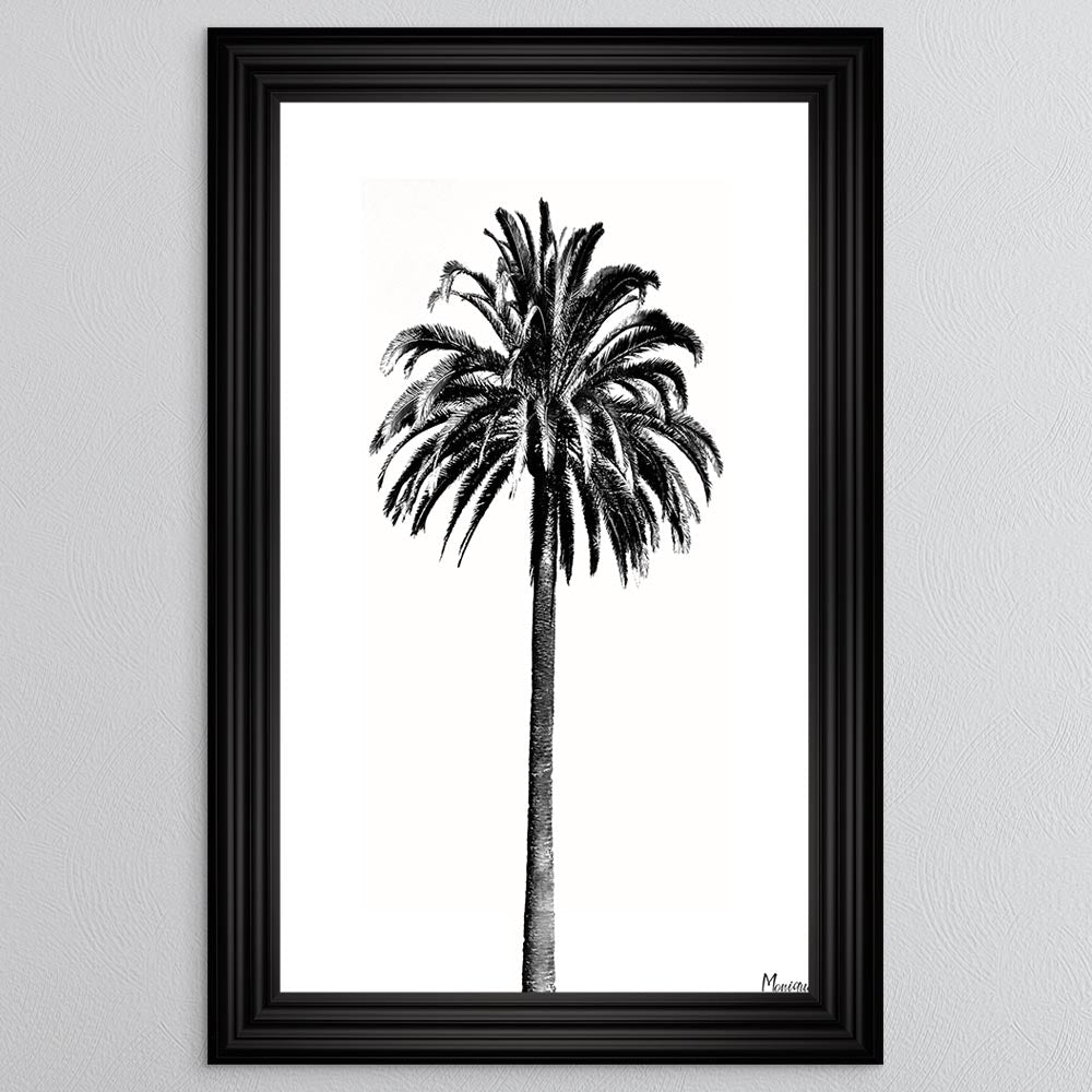 Black And White Palm Trees 3 Framed Wall Art