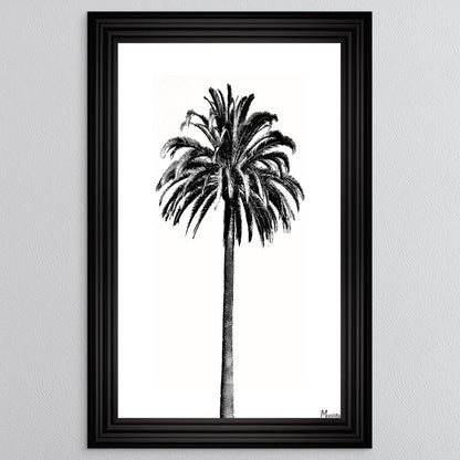 Black And White Palm Trees 3 Framed Wall Art