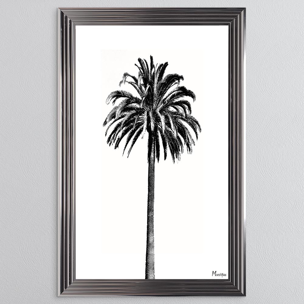 Black And White Palm Trees 3 Framed Wall Art