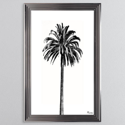 Black And White Palm Trees 3 Framed Wall Art
