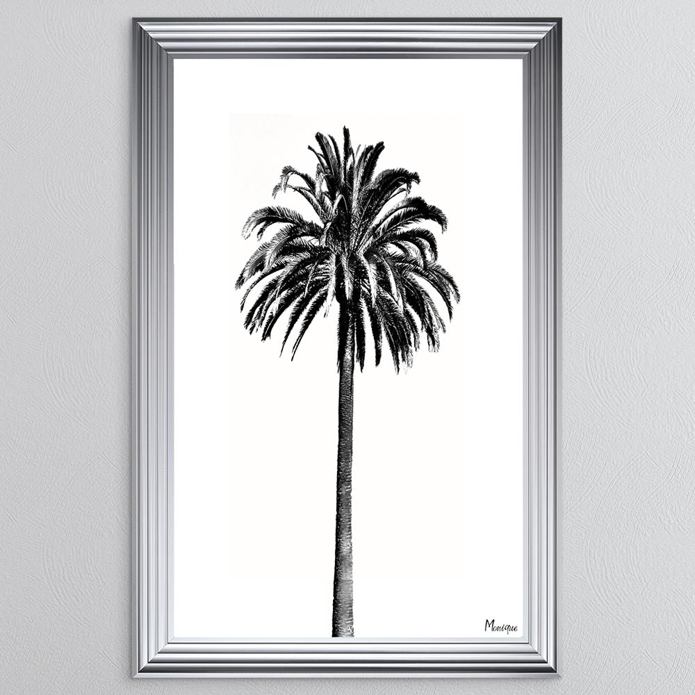 Black And White Palm Trees 3 Framed Wall Art