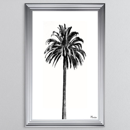 Black And White Palm Trees 3 Framed Wall Art