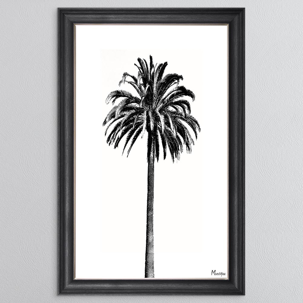 Black And White Palm Trees 3 Framed Wall Art