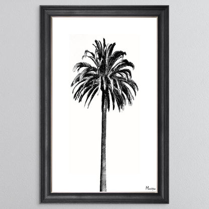 Black And White Palm Trees 3 Framed Wall Art