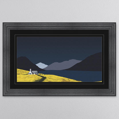 Scafell Pike with Black Mount Framed Wall Art