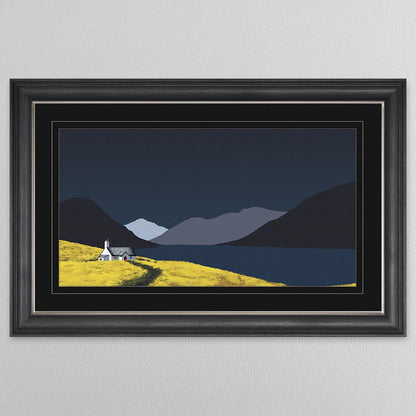 Scafell Pike with Black Mount Framed Wall Art