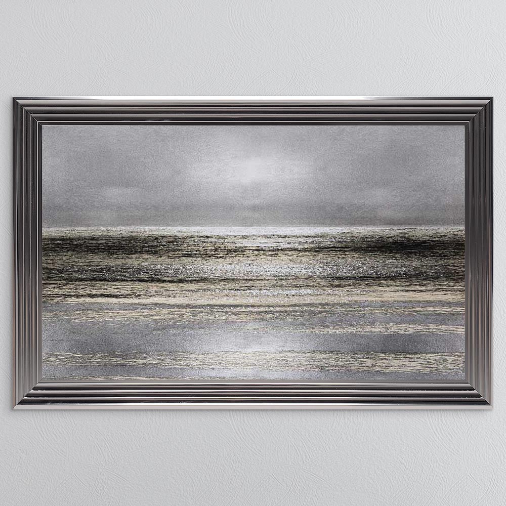Silver Seascape 1 Framed Wall Art