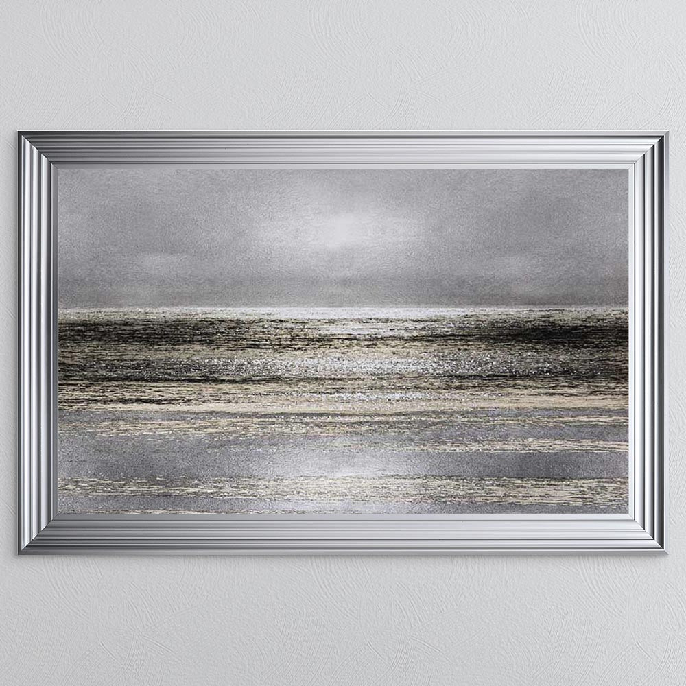 Silver Seascape 1 Framed Wall Art