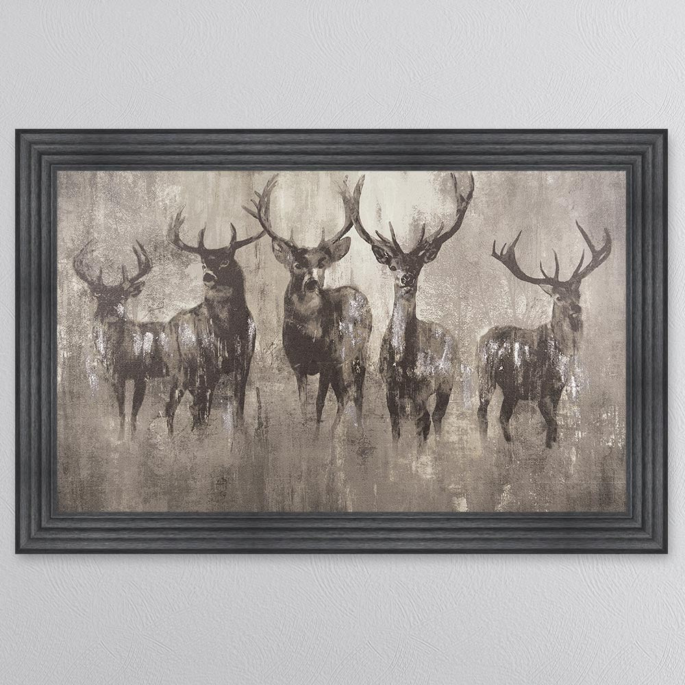 Stag's Night Framed Wall Art