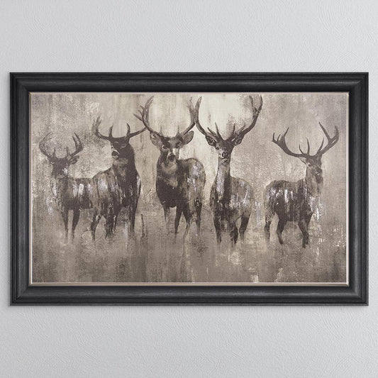 Stag's Night Framed Wall Art