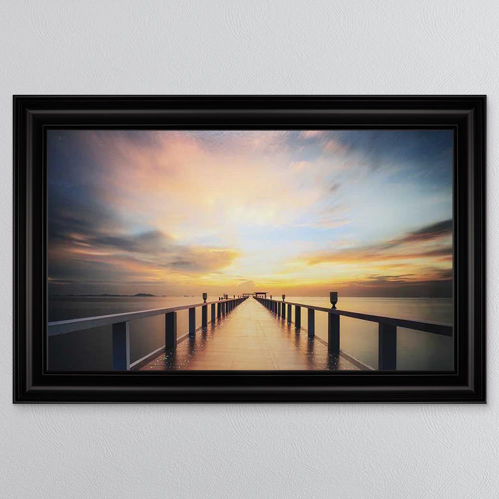 Sunset Jetty Framed Wall Art