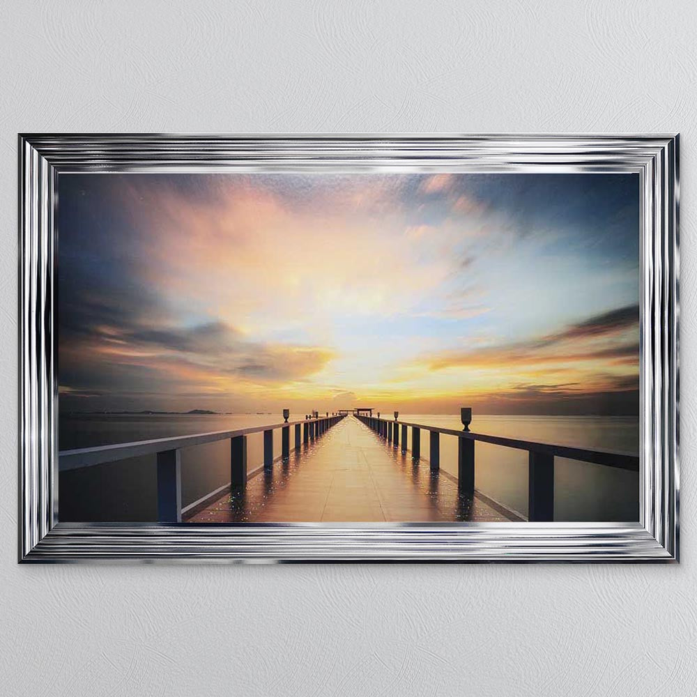 Sunset Jetty Framed Wall Art