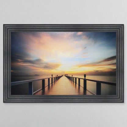 Sunset Jetty Framed Wall Art