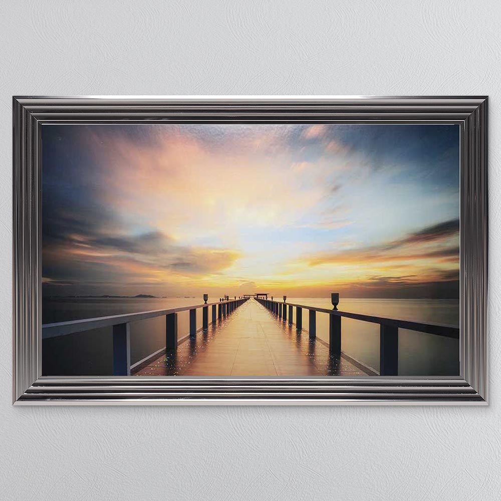 Sunset Jetty Framed Wall Art