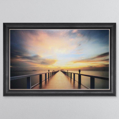 Sunset Jetty Framed Wall Art