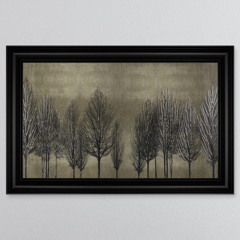 Golden Tree Line Framed Wall Art