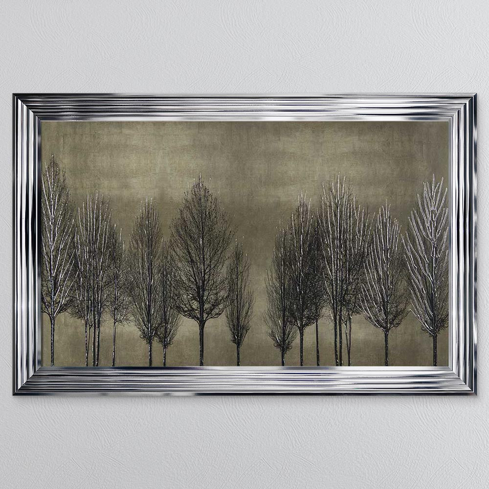 Golden Tree Line Framed Wall Art
