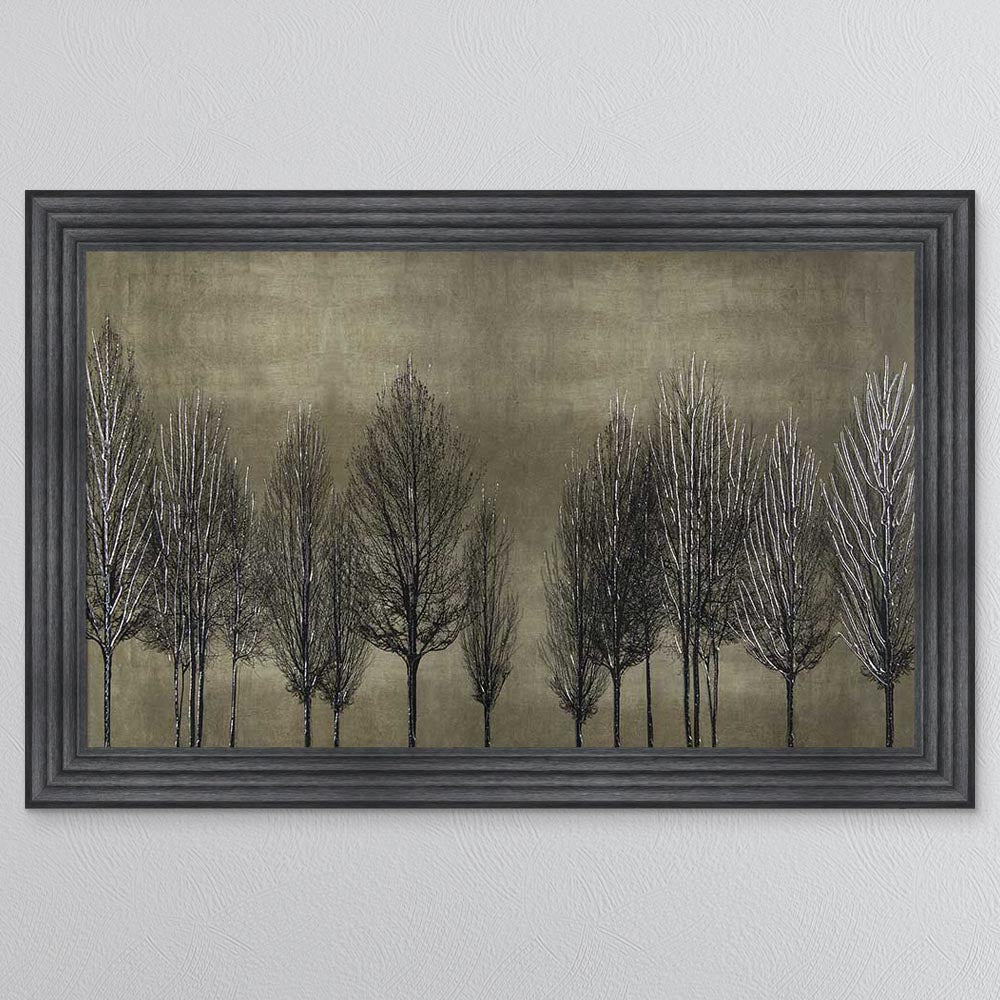 Golden Tree Line Framed Wall Art