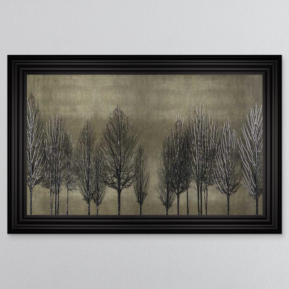 Golden Tree Line Framed Wall Art